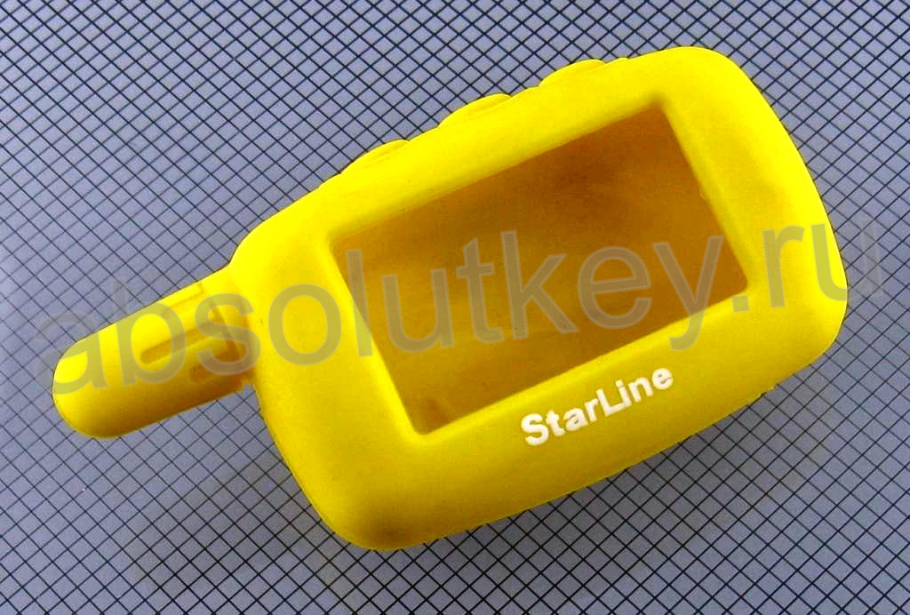 Чехол для брелка StarLine A8, силикон (желтый)