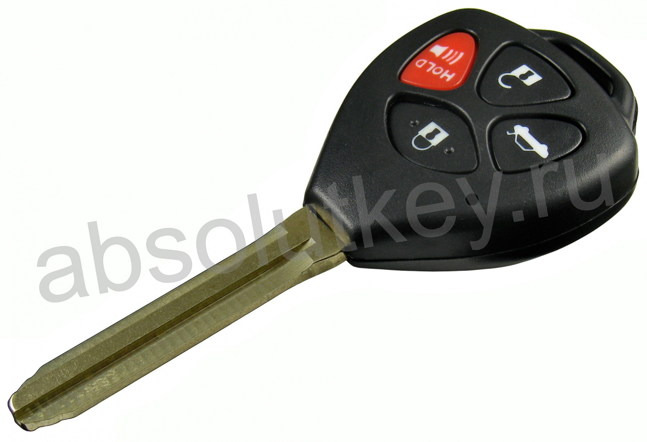Корпус ключа для Toyota 3+1 кнопки. TOY43 (Camry, Prado)