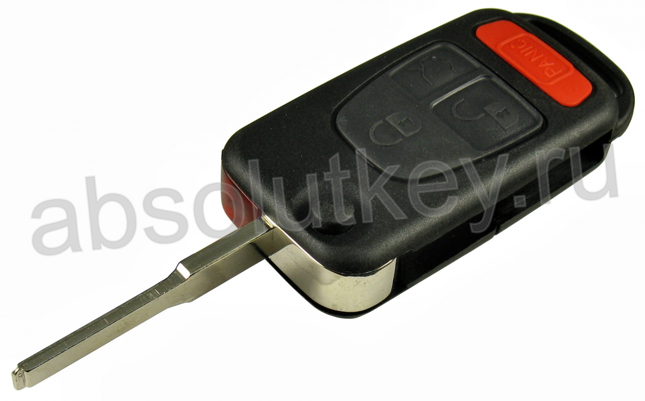 Корпус ключа для Mercedes, 3+1 кнопки HU64