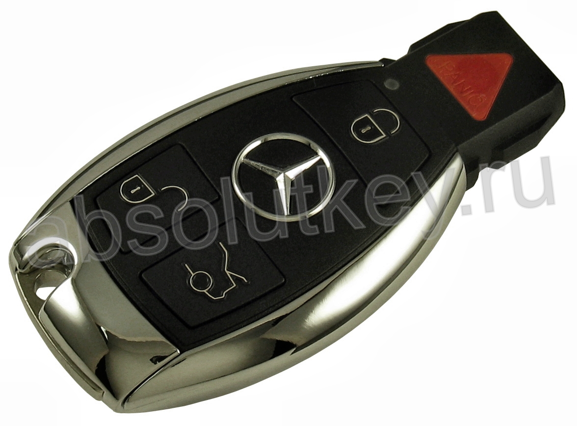Ключ для Mercedes, 3 кнопки, Usa, (2 батарейки)